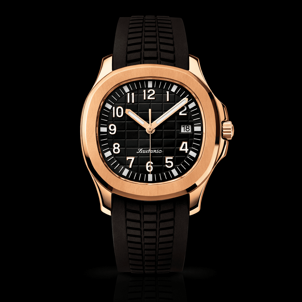 konauta Rose Gold Black Rubber
