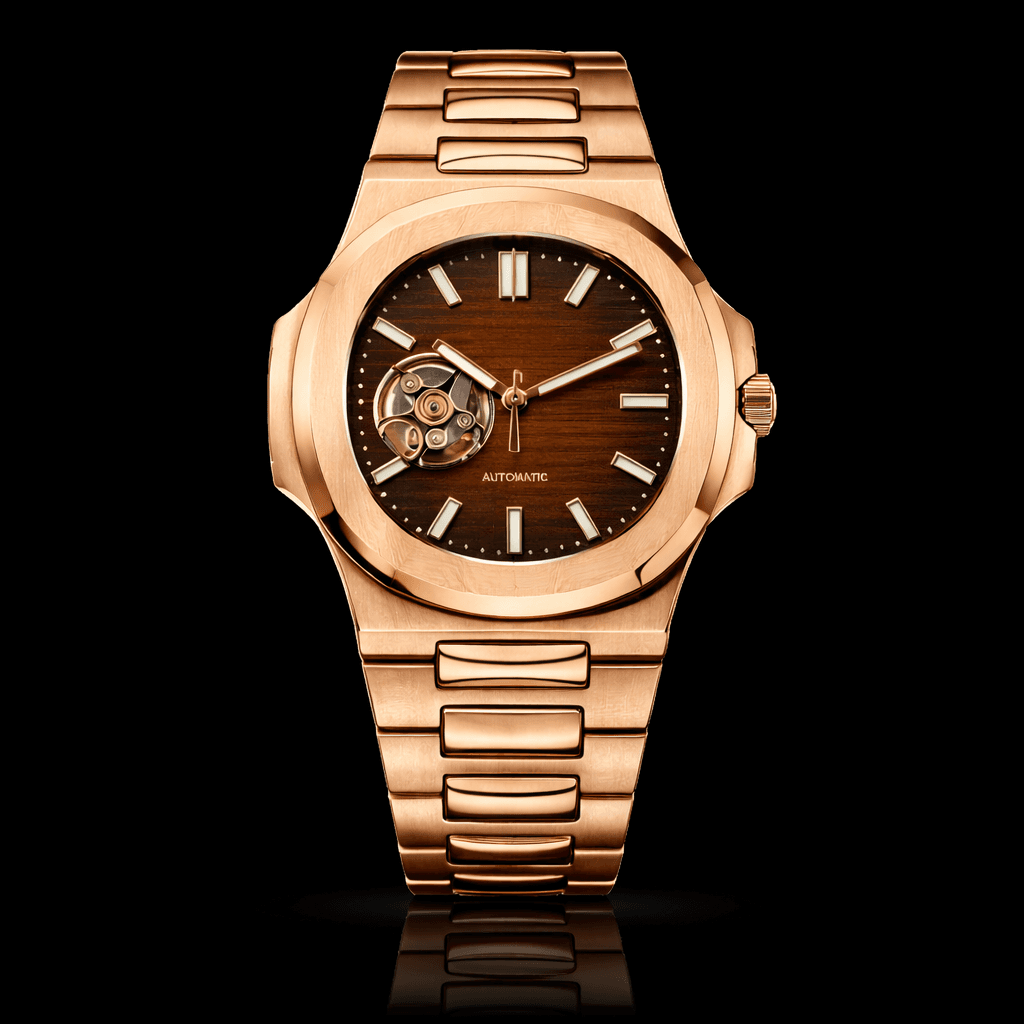 Nautiko Open Heart Chocolate Rose Gold