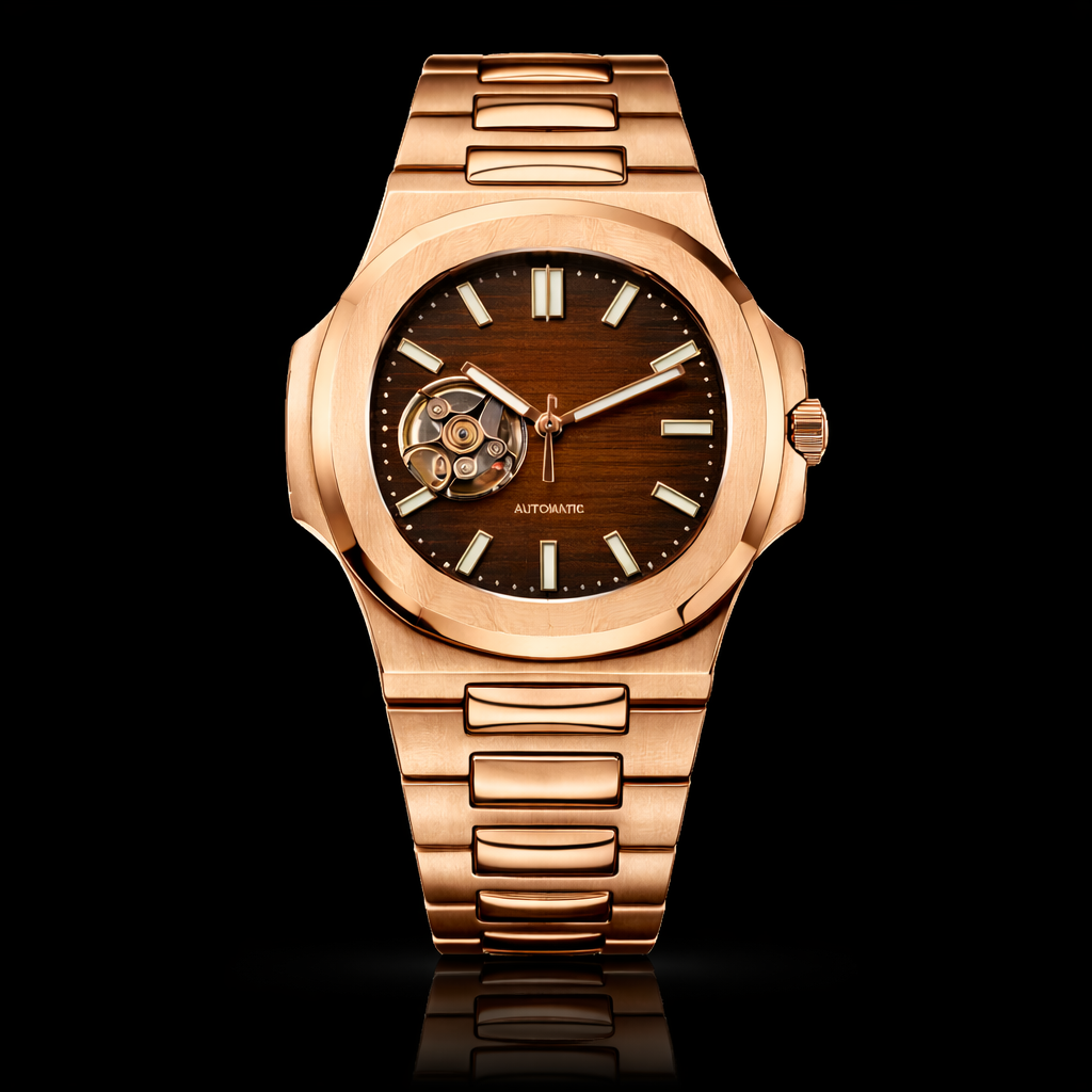 Nautiko  Open Heart Chocolate Rose Gold