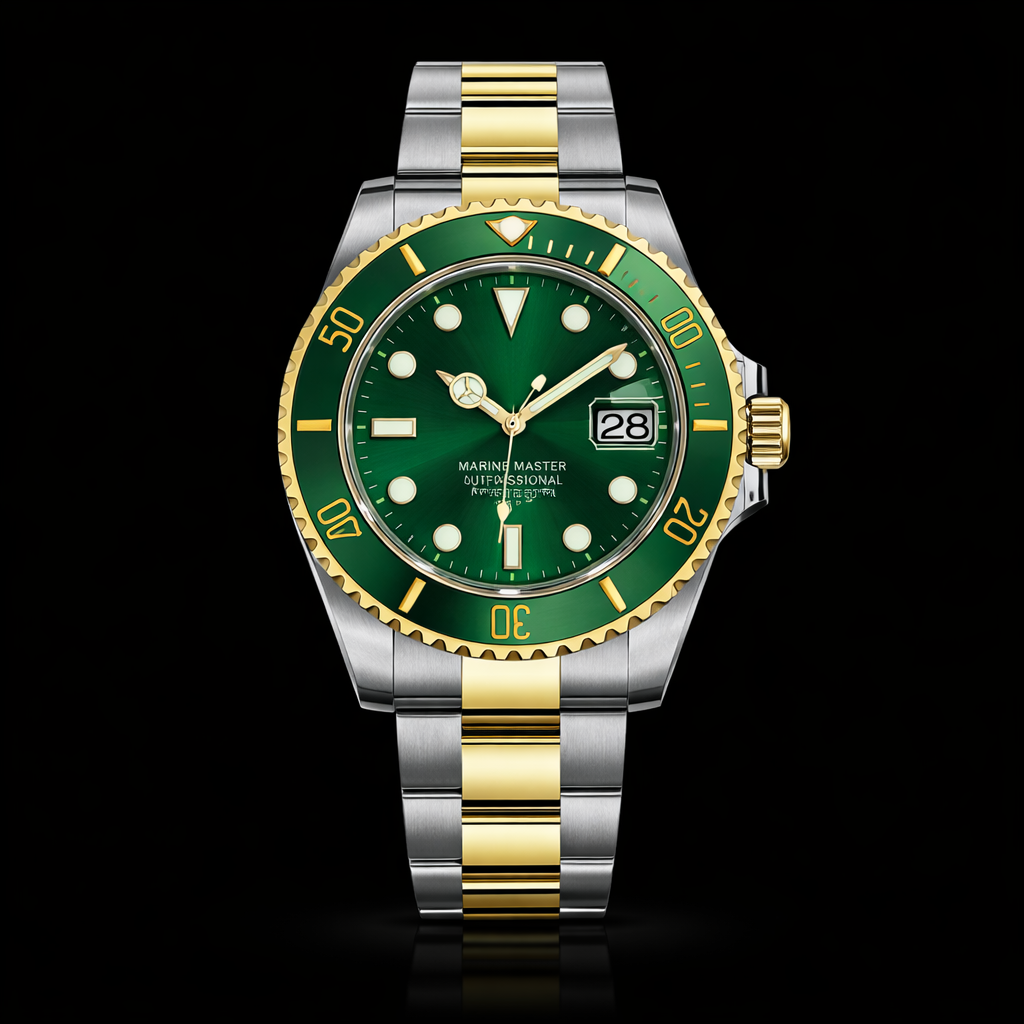 Seikmariner Two Tone Green Gold